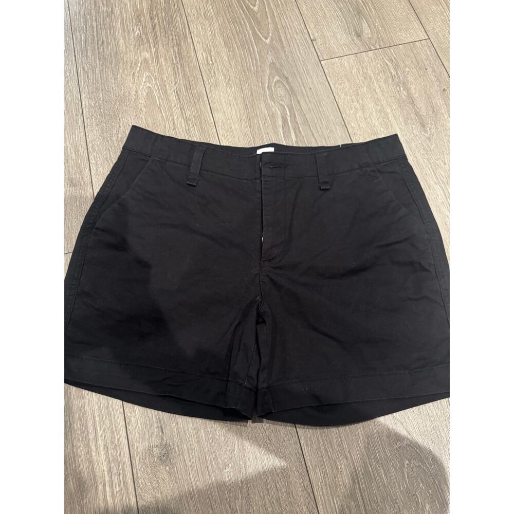 Gap Factory City Shorts Women Size 4 Black Chino Casual Stretch Shorts